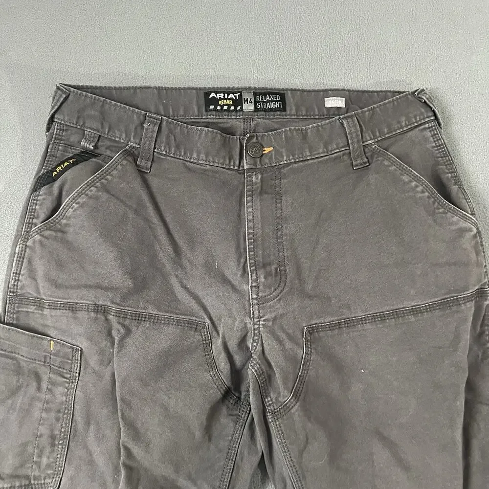 Ariat Rebar M4 Jeans Mens 34X30 Relaxed Straight Double Knee Workwear